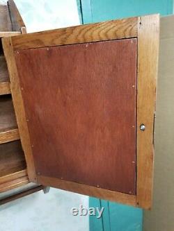 Circa 1900 Antique Oak Medicine Cabinet