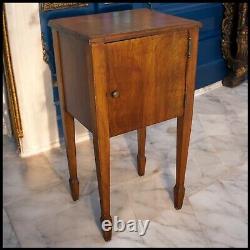 Circa 1900 English Victorian Maple Wood Single Door Smoking Stand Cabinet