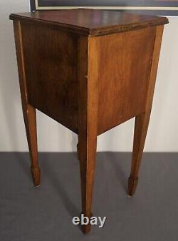 Circa 1900 English Victorian Maple Wood Single Door Smoking Stand Cabinet