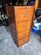 Circa 1910 Yawman & Erbe Arts & Crafts Tiger Oak File Cabinet, Dovetail Drawers