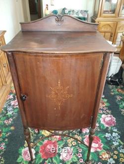 Circa Turn Of The 19th Century Music Cabinet With One Adjustable Shelf