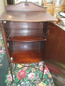 Circa Turn Of The 19th Century Music Cabinet With One Adjustable Shelf