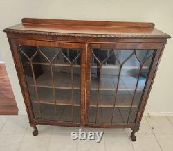 Classic Chippendale Revival China Cabinet / Bookcase