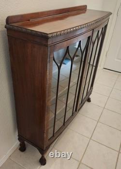 Classic Chippendale Revival China Cabinet / Bookcase