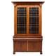 Classical American Empire Step Back Cupboard With Mullioned Doors C1840