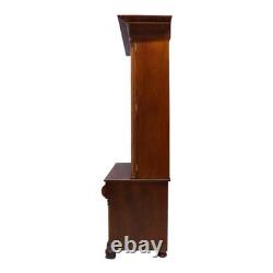 Classical American Empire Step Back Cupboard With Mullioned Doors c1840