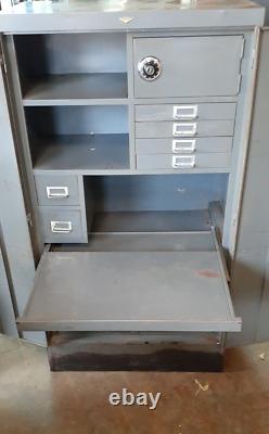 Cole Steel File Cabinet ALL IN ONE OFFICE / Desk / Safe Combo / Locking Doors