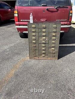 Cole Steel Industrial 27 Drawer Storage Chest Cabinet File Vintage Machine Age