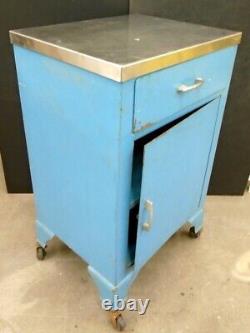 Cool VINTAGE STEEL Medical Institutional CABINET 33 x 20 x 16 ASYLUM FRESH