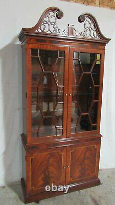 Councill Furniture China Cabinet Bookcase Mahogany Chippendale