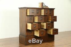 Country Pine Antique 16 Drawer Apothecary or Collector Cabinet or File #32001