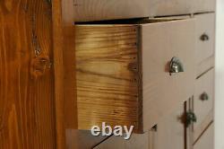 Country Pine Cabinet Antique Kitchen Pantry Cupboard #34855