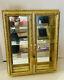 Creazioni Mongelli Artistiche Italy Gilted Gold Wood Mirrored Curio Cabinet Mint