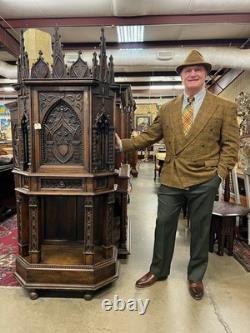 Cupboard / Cabinet, Credence, French, Gothic Revival, Highly Carved, Oak, 1800's