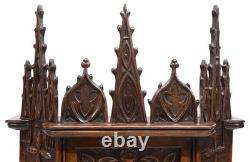 Cupboard / Cabinet, Credence, French, Gothic Revival, Highly Carved, Oak, 1800's