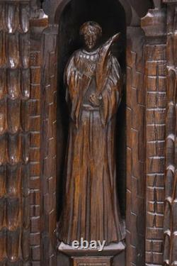 Cupboard / Cabinet, Credence, French, Gothic Revival, Highly Carved, Oak, 1800's