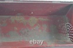 Cupboard cabinet red tin 20 x 14 x 8 fruit vegetable 3 bins original 1940