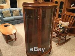 Curved Glass Curio Cabinet