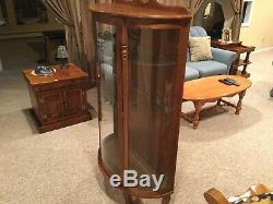 Curved Glass Curio Cabinet