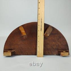 Curved Glass Solid Wood Curio Cabinet Wall Mount Display Case 19x13 Small Unique
