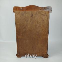 Curved Glass Solid Wood Curio Cabinet Wall Mount Display Case 19x13 Small Unique