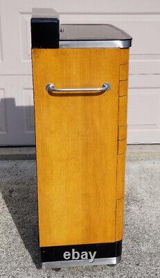 Deco Mid Century Dental Medical 8 Drawer American Cabinet Co. Bar or Kitchen