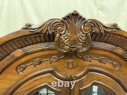 Delivery available Read description vintage solid wood hutch cabinet with lights