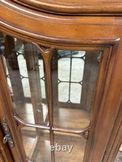 Delivery available Read description vintage solid wood hutch cabinet with lights