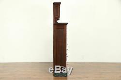 Dental, Jewelry, Collector Antique Dentist Cabinet, Mahogany, Marble #30930
