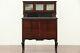 Dental, Jewelry, Collector Cabinet, Mahogany 1915 Dentist Antique, Signed #29467
