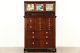 Dentist Antique 1910 Antique 22 Drawer Mahogany & Marble Dental, Jewelry Cabinet