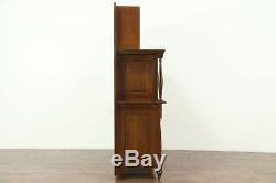 Dentist Oak Antique Dental Cabinet 26 Drawers, 3 Roll Tops, Collector or Jewelry