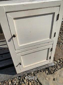 Diminutive Vintage White Painted Country Cupboard Small Cabinet Apothecary Chic