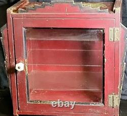 Display Cabinet Medical Apothecary / Barber Shop / Dentist Case Antique Art Deco