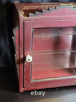 Display Cabinet Medical Apothecary / Barber Shop / Dentist Case Antique Art Deco