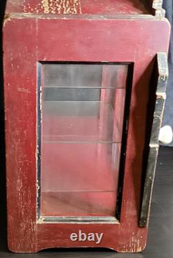 Display Cabinet Medical Apothecary / Barber Shop / Dentist Case Antique Art Deco