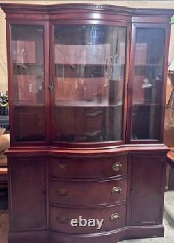 Drexel Solid Wood Curved-Front China Hutch