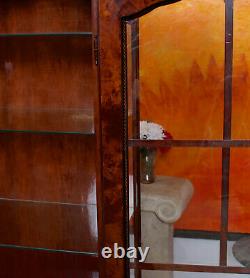 Dutch Bombe Bookcase Vitrine Display Cabinet on Chest Glazed Dresser Vintage