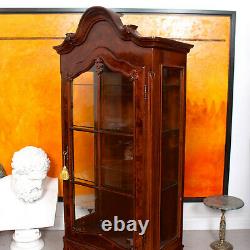 Dutch Bombe Bookcase Vitrine Display Cabinet on Chest Glazed Dresser Vintage