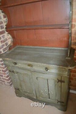 Dutch Step back Painted Cupboard C. 1780