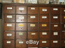 EXTRA LARGE Antique 104 Drawer LIBRARY CARD CATALOG FILE CABINET Library Bureau