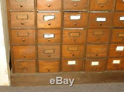 EXTRA LARGE Antique 104 Drawer LIBRARY CARD CATALOG FILE CABINET Library Bureau