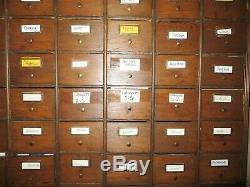 EXTRA LARGE Antique 104 Drawer LIBRARY CARD CATALOG FILE CABINET Library Bureau