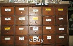 EXTRA LARGE Antique 104 Drawer LIBRARY CARD CATALOG FILE CABINET Library Bureau
