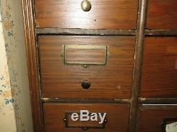 EXTRA LARGE Antique 104 Drawer LIBRARY CARD CATALOG FILE CABINET Library Bureau