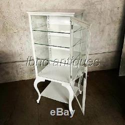 Early 1900's Metal Enameled Dental Cabinet / Display Case