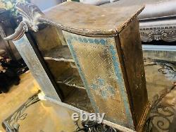 Early 1900s Antique Italian Ornate Wod Display Case