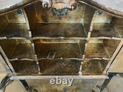 Early 1900s Antique Italian Ornate Wod Display Case