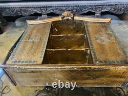 Early 1900s Antique Italian Ornate Wod Display Case
