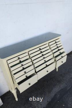 Early 1900s Tall Two Part Painted Dental Cabinet 6097